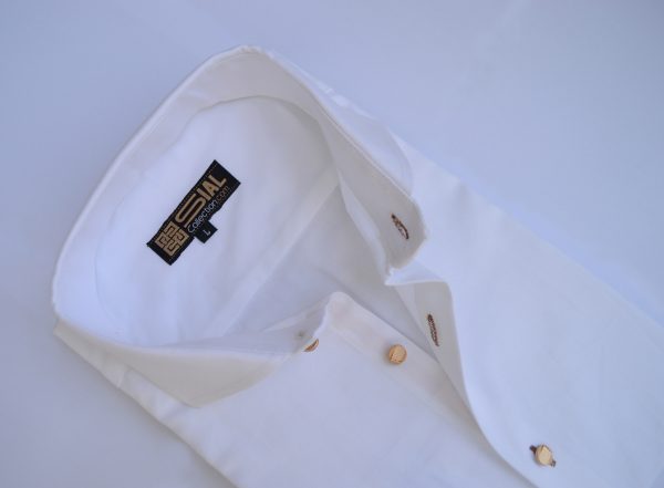 BUSINESS SHIRT IN Off-White COTTON POPLIN - Image 2