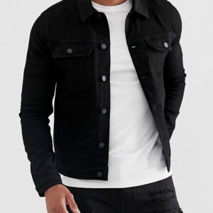 Black Denim Jacket Men - Sial Collection
