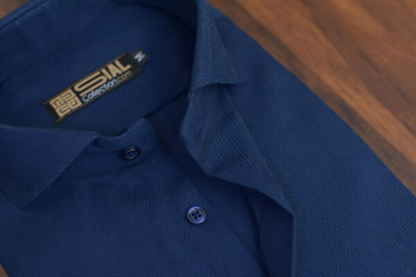 Navy Blue Texture Formal - Image 4