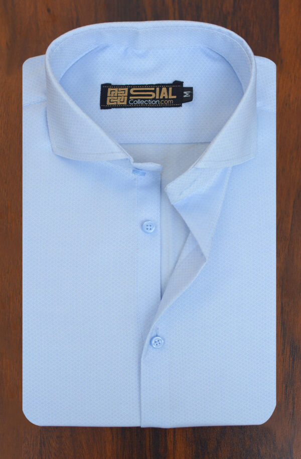 Sky Light Textured Dress Shirt - Image 2