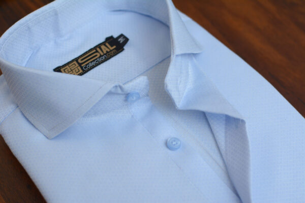 Sky Light Textured Dress Shirt - Image 4