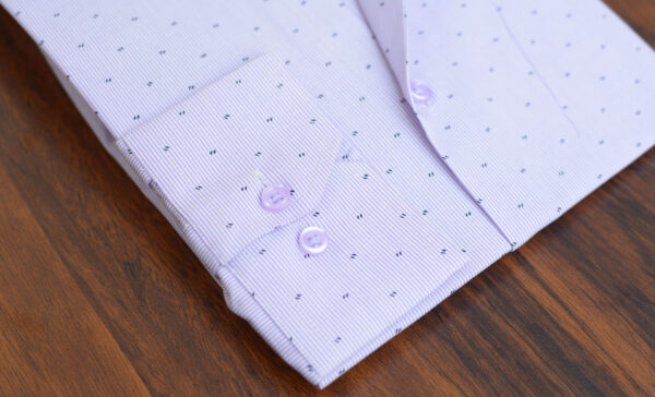 Light Purple  White Business Formal Dress Shirt - Image 4