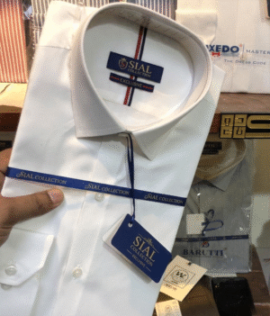 Off-White Textured Dress Shirt