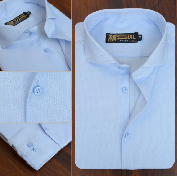 Sky Light Textured Dress Shirt