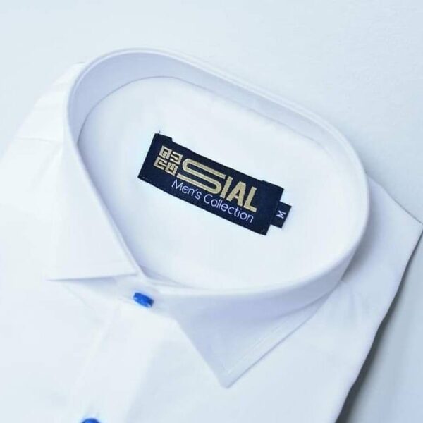 White Formal With Sky Buttons - Image 4