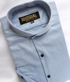 Blue Textured Formal Shirt