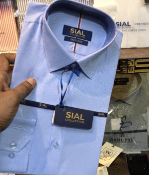 Blue Textured Formal Shirt